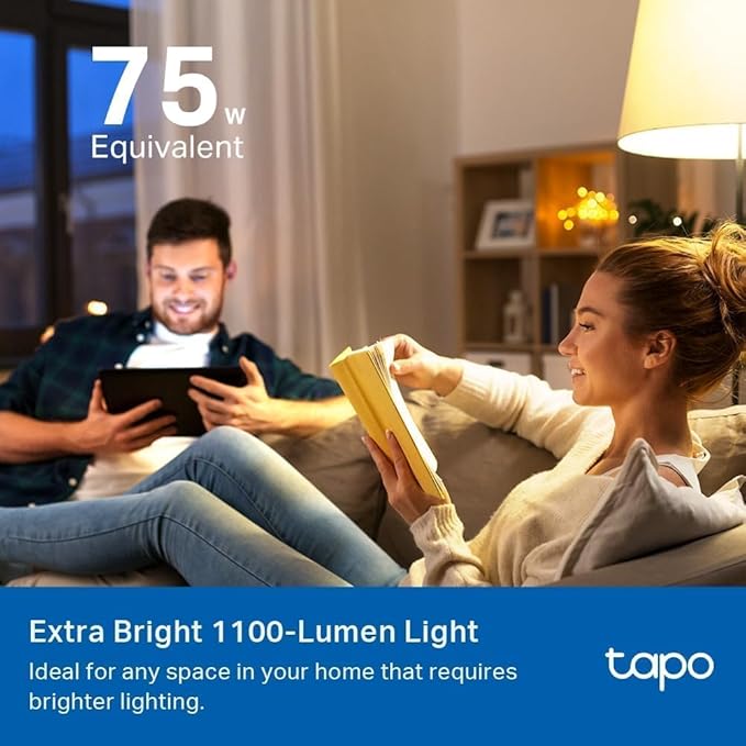 Tapo TP-Link Smart Light Bulbs, 1100 Lumens High Brightness, Matter-Certified - Image 4