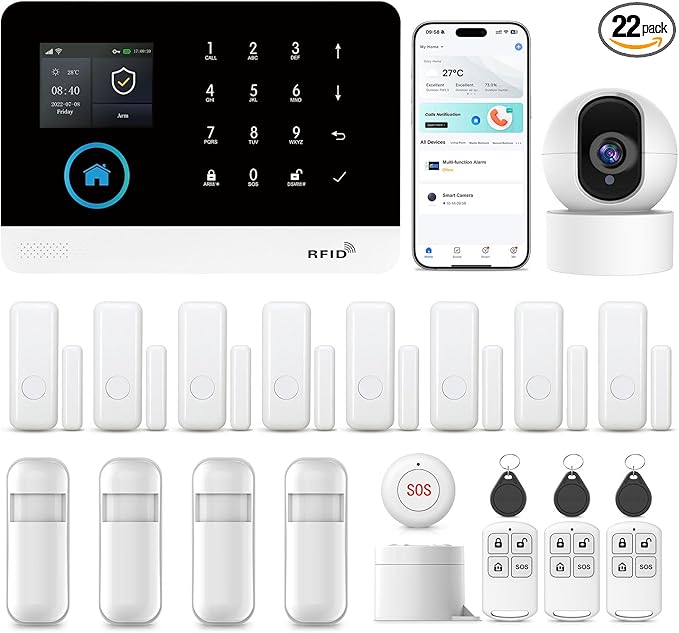 Alarm System for Home Security, 22Piece Wireless Security System by PGST