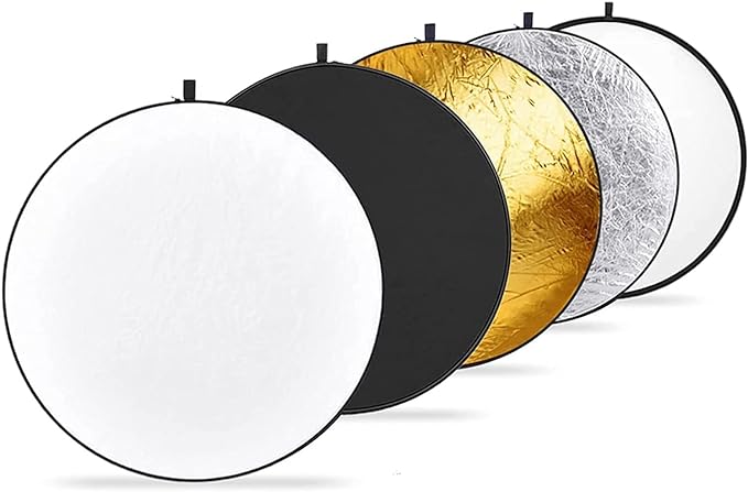 NEEWER 12"/30cm Light Reflector Light Diffuser 5 in 1 Collapsible Multi Disc by Neewer