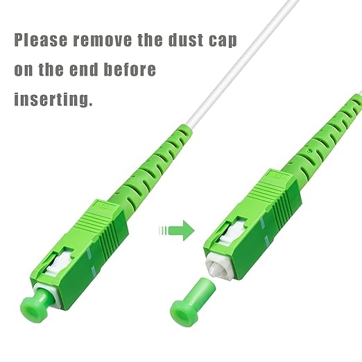 50ft SC/APC to SC/APC Fiber Optic Internet Cable, Armored Single Mode Patch - Image 5