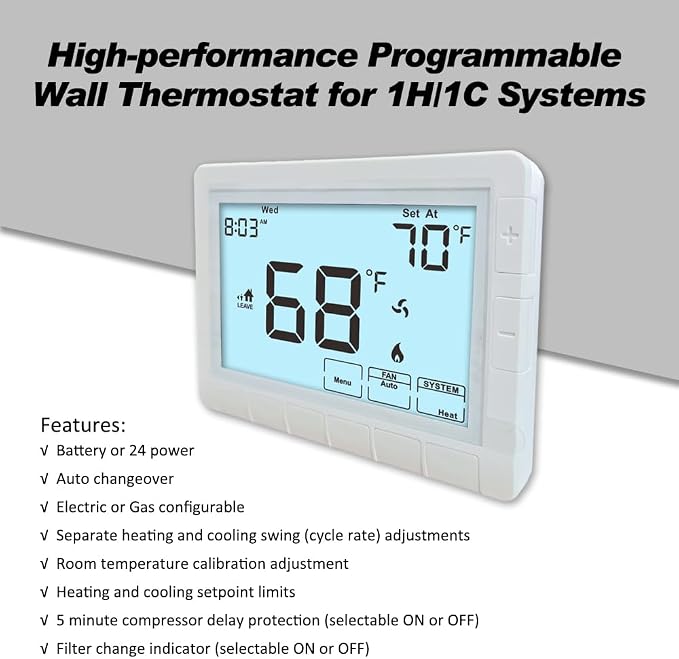 Programmable Auto Changeover Thermostat - Image 2