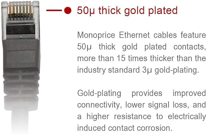 Monoprice 1FT 24AWG Cat6 550MHz UTP Ethernet Bare Copper Network Cable - Image 3