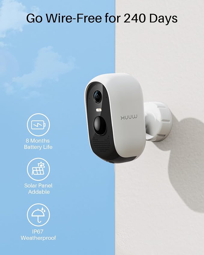 WUUK Security Cameras Wireless Outdoor, Indoor Home Surveillance System - Image 4