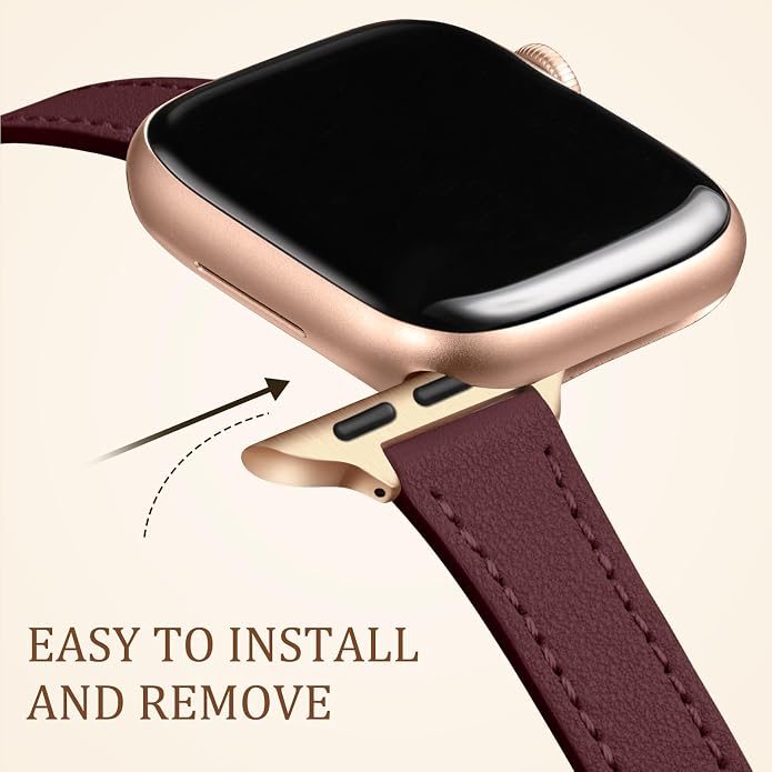 Charlam Slim Leather Band Compatible - Image 4
