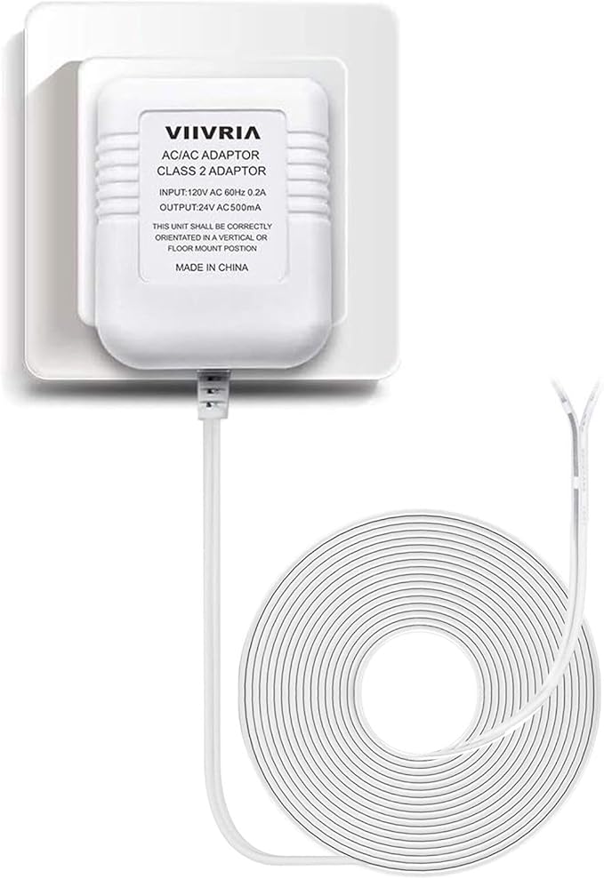 AC 24 Volt Transformer, C Wire Adapter, Compatible by VIIVRIA