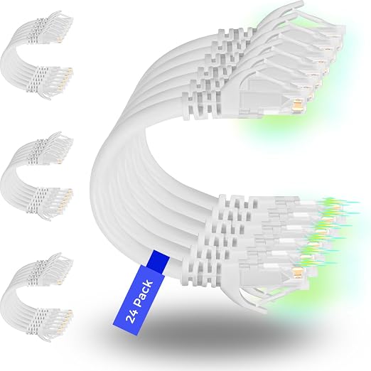 Rapink Patch Cables Cat6 0.5ft, Ethernet Patch Cable 10G, Cat 6 Patch Cable by Rapink