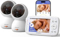 1080P WiFi Baby Monitor with 2 Camera and Audio, Pan-Tilt-Zoom Video Camera by Jeeber
