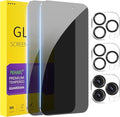 PEHAEL 2+2 Pack for iPhone 15 Pro Max Privacy Screen Protector by PEHAEL