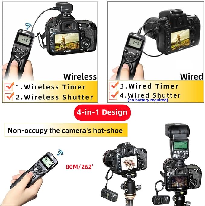 Pixel TW283-UC1 Wireless Remote Trigger Wireless Trigger Wire Trigger Timer - Image 4