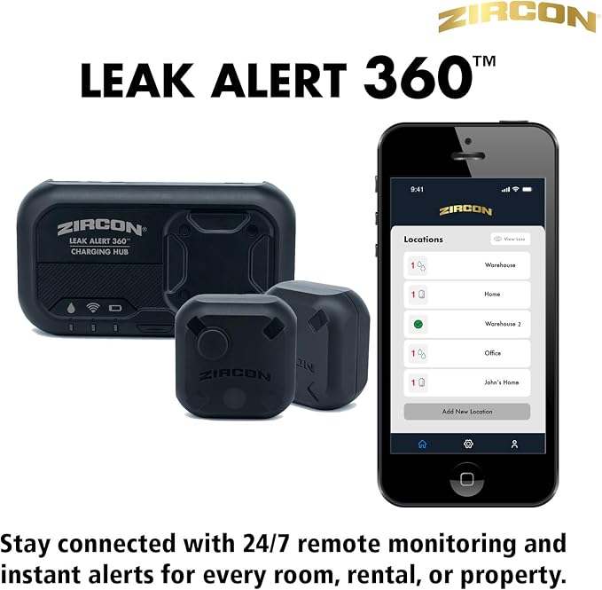 Zircon Leak Alert 360 Smart Water Leak Detector Kit - Image 5