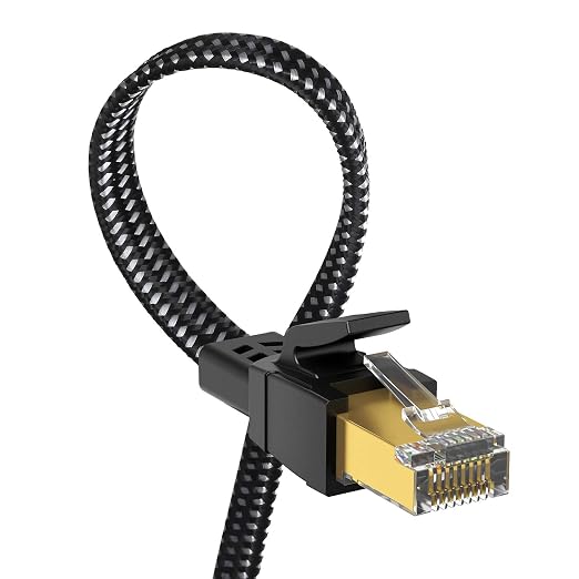 Cat 8 Ethernet Cable 6 ft 2 Pack, Nylon Braided High Speed Heavy Duty Cat8 by Orbram