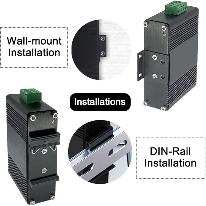 3 Ports PoE Ethernet Switch Mini Industrial Gigabit 10/100/1000T RJ45 and - Image 8