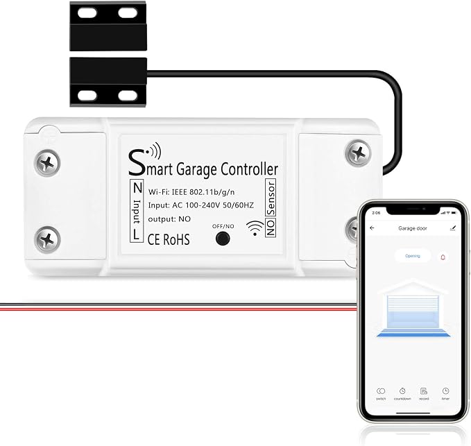 AGSHOME Smart Wi-Fi Garage Door Opener Remote, APP Control, Compatible by AGSHOME