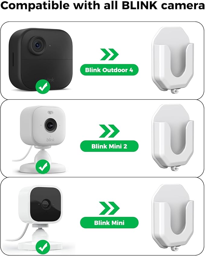 KMOUANTS 3 Pack Blink Mini No Drill No Screws Wall Mount Bracket - Image 2