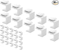 Jadaol 30-Pack Blank Keystone Jack Inserts, Keystone Port Dust Covers, Filler by Jadaol