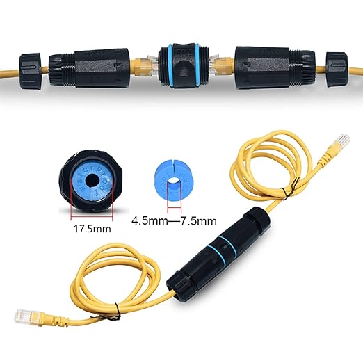 IP68 Waterproof RJ45 Coupler, Shielded Pure Copper Waterproof Ethernet Coupler - Image 2