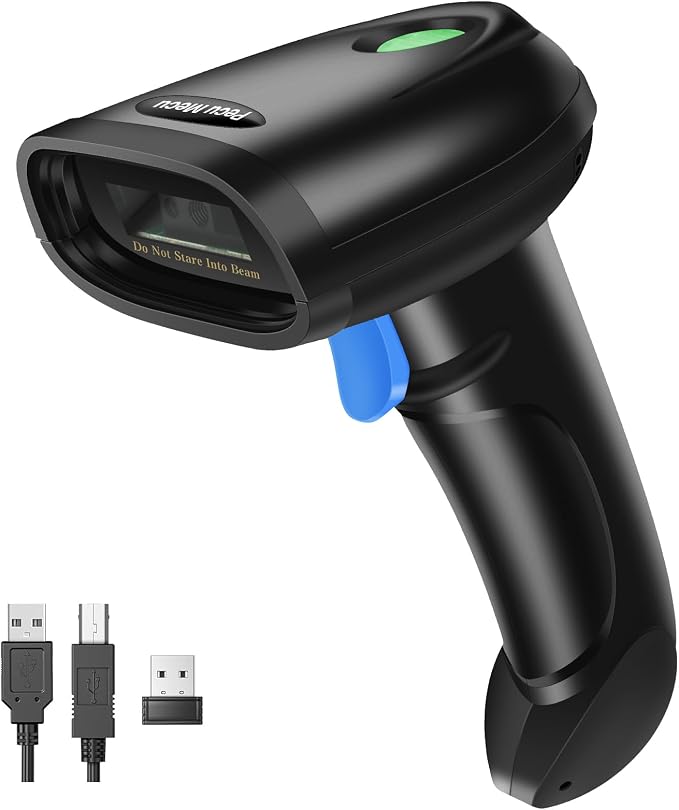 Bluetooth 1D&2D Barcode Scanner, 3-in-1 Bluetooth & USB Wired & 2.4G Wireless - Image 11