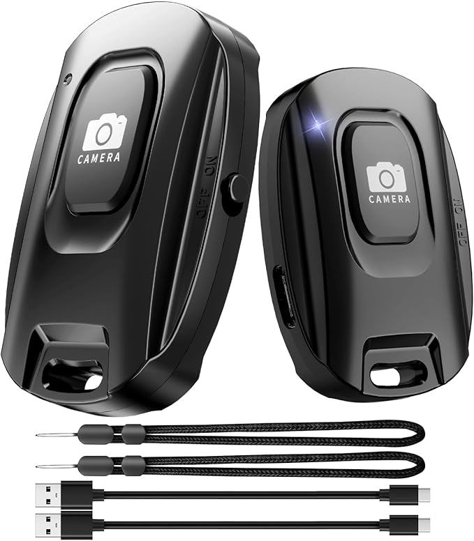 MAIRAN 2 Pack Rechargeable Wireless Camera Remote Shutter by MAIRAN