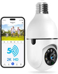 WESECUU Light Bulb Security Camera -5G& 2.4GHz WiFi 2K Security Cameras by WESECUU