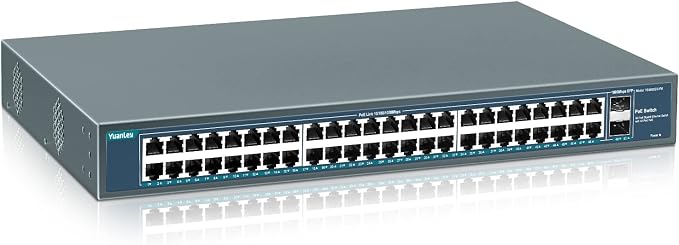 YuanLey 48 Port Gigabit PoE Switch Unmanaged by YuanLey