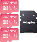 JUANWE 16GB Micro SD Card 3 Pack microSDHC Memory Card by JUANWE