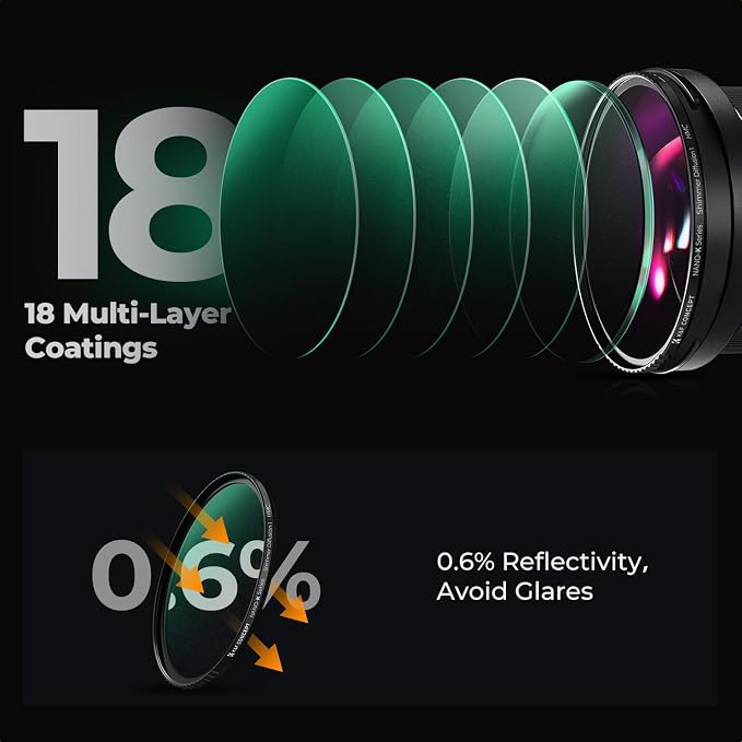 K&F CONCEPT 52mm Shimmer Diffusion 1 Effect Filter Optical Glass 18 - Image 4