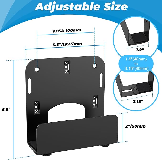 Cable Box Wall Mount, Adjustable Modem Mount Bracket - Image 2