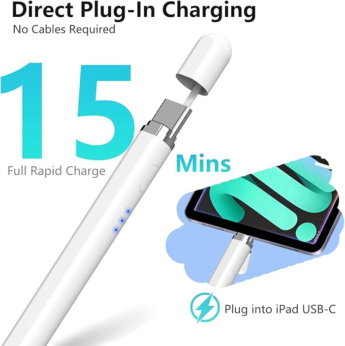 Stylus Pen for Apple iPad 2018–2026, Wireless Charging iPad Pencil 2nd - Image 3