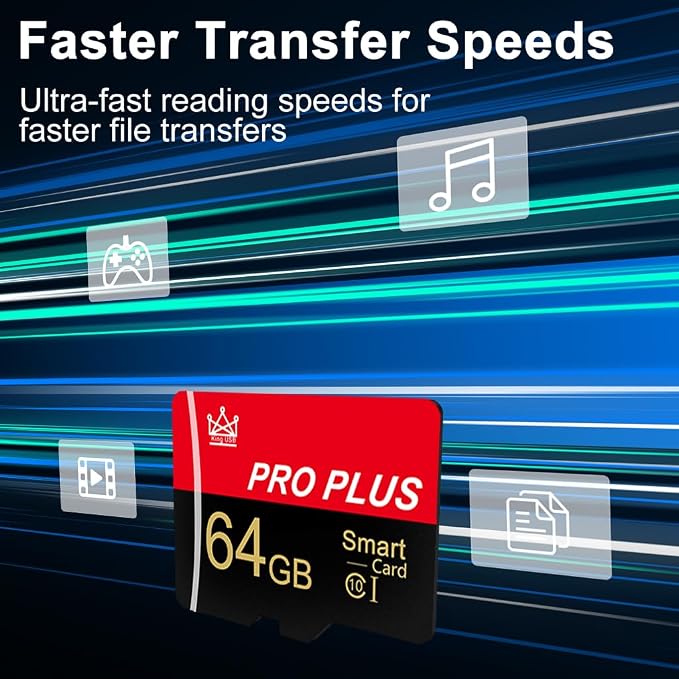 3 Pack Memory Card 64GB with Adapter, High Speed TF Card, UHS-I C10 A1 Memory - Image 2