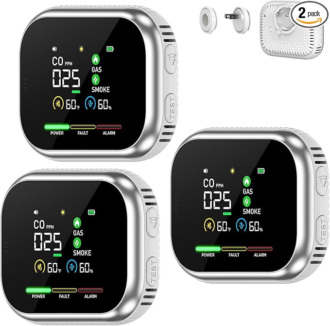 6 in 1 Indoor Air Quality Monitor, Portable Real-Time by WBQHEC