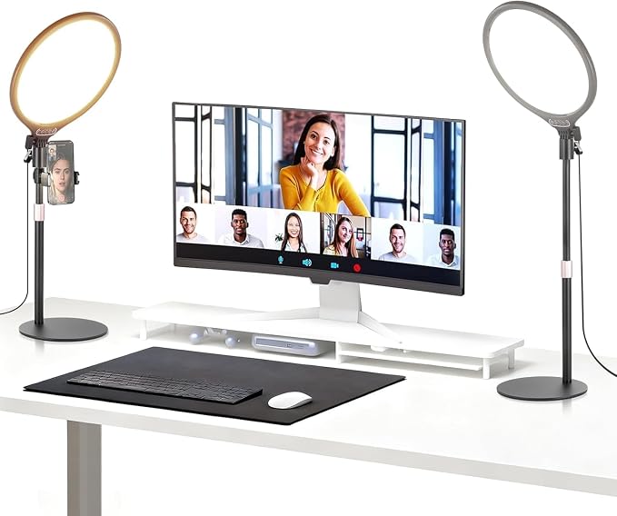 NEEWER Basics 2 Pack 10.5" Desktop LED Ring Light by Neewer