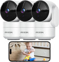 3 Pack Indoor Security Camera, 360° Pan Tilt Home Surveillance Cam, 2-Way Audio by AMOROM