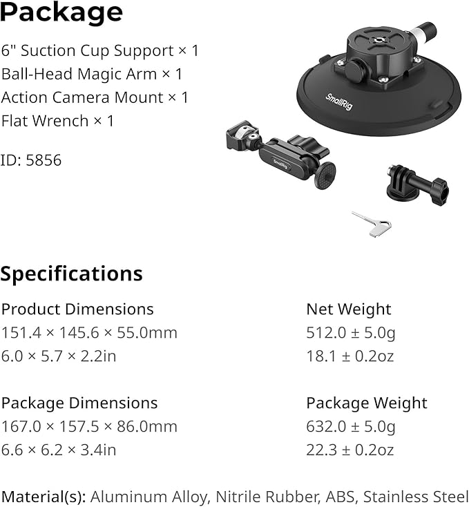 SMALLRIG 6" Suction Cup Mount - Image 7