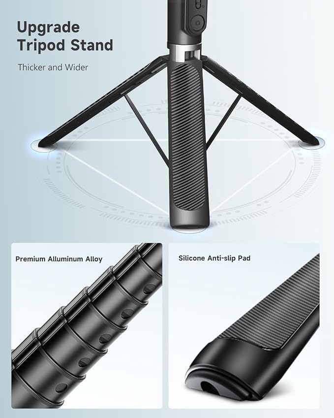 71” Phone Tripod & Selfie Stick, Portable All in One Extendable Cell Phone - Image 2