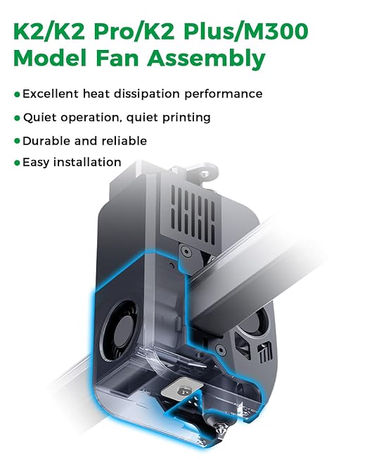 Creality Official K2 Plus Model Fan Cooling Module Assembly, Originial K2 Model - Image 3
