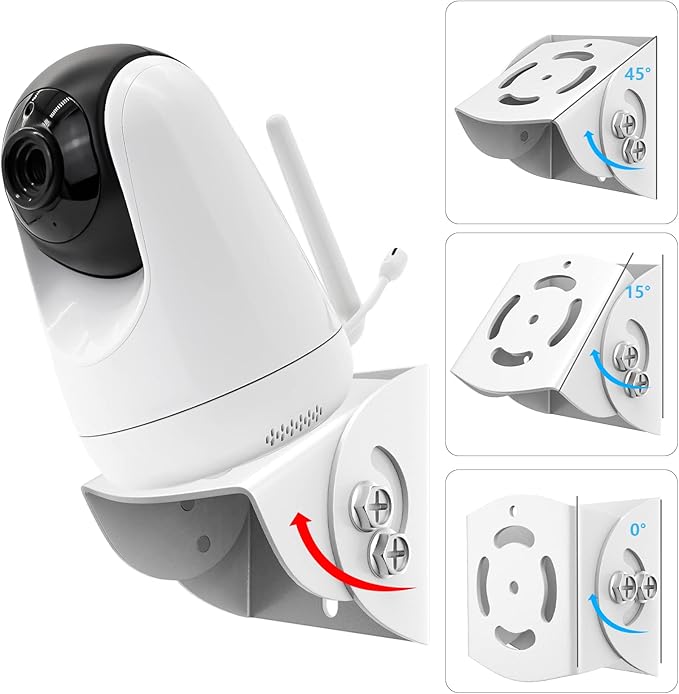 2 Pack-Adjustable Angle Baby Monitor Wall Mount - Image 2