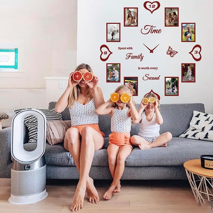 DIY Family Photo Frame Wall Clock Decal - Image 3