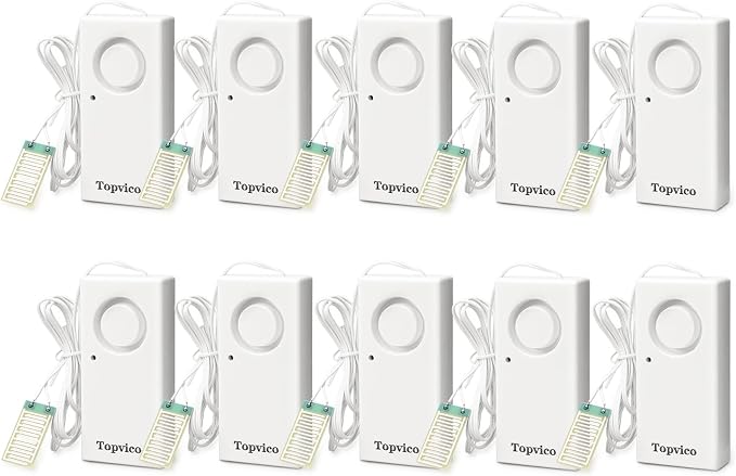 Water Leak Detector Alarm, 120dB Flood Alert by MakeLifeSaferandSmarterEnjoyPeaceofMind