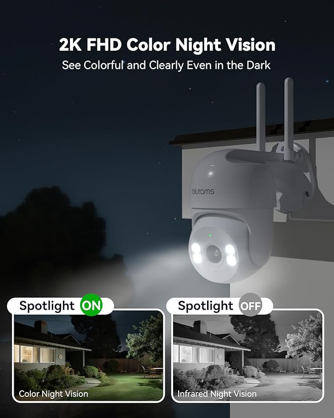 blurams 2K Security Camera Outdoor, 360° PTZ Outside Cameras - Image 3