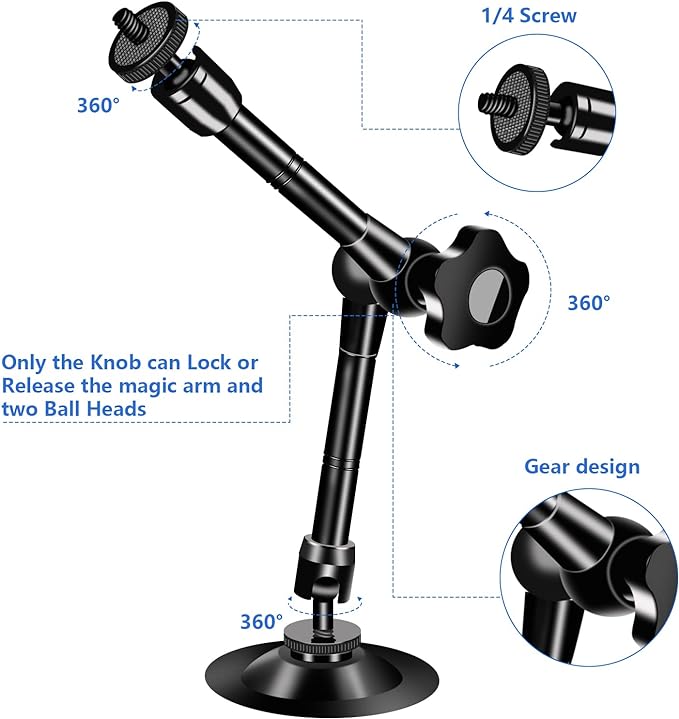 UYODM 2 Pack Articulating Magic Arm Wall Mount Holder Stand Compatible - Image 6