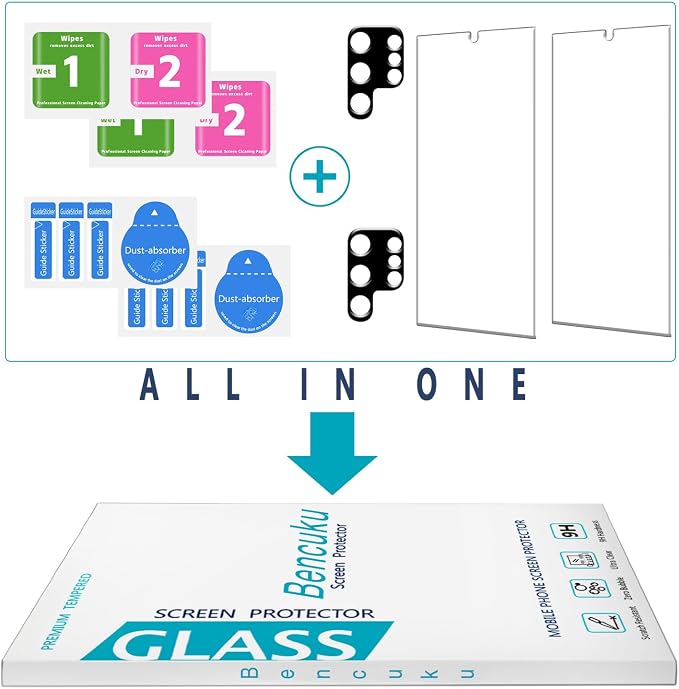2 Pack Screen Protector for Samsung Galaxy S24 Ultra Tempered Glass - Image 7
