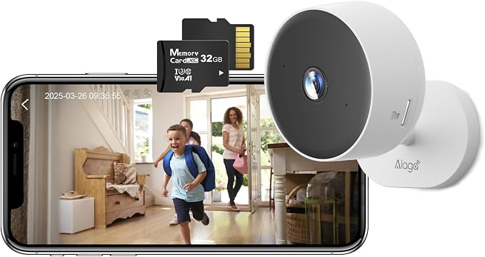 Alaga WiFi Indoor Security Camera, Baby Monitor, AI Motion Detection, 2 Way by Alagabrandflagship