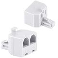 Uvital RJ11 Duplex Wall Jack Adapter Dual Phone Line Splitter Wall Jack Plug 1 by Uvital