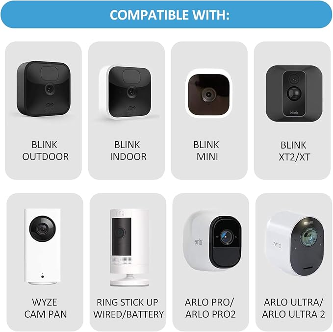 Blink Outdoor Camera Mount, 360 Degree Adjustable Indoor/Outdoor Wall Mount - Image 2