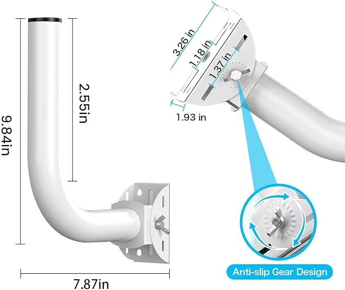 Universal Wireless Bridge Bracket Mount, 1 Pack Pole and Wall-Mounted - Image 4