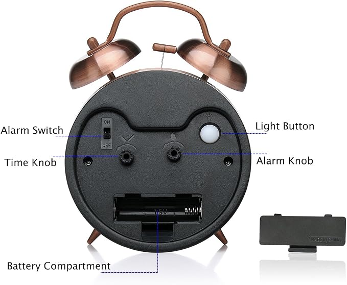 Peakeep Loud Analog Alarm Clock - Image 4