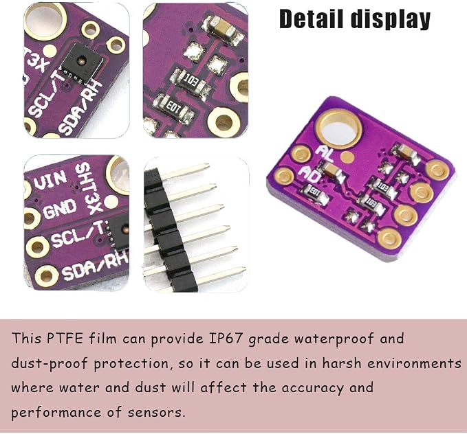 Ximimark 1Pcs SHT31 SHT31-D Temperature Humidity Sensor Module Breakout Weather - Image 2