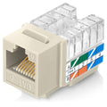 Everest 90° Angled RJ45 Cat6 Keystone Jacks 10-Pack in Ivory by EverestMediaSolutions