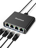 Ethernet Splitter 1 to 4 1000Mbps, Dockteck Internet Cable Splitter 1 in 4 Out by Dockteck