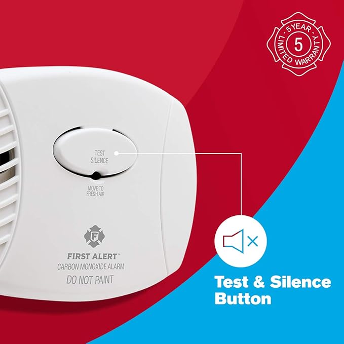 First Alert CO400 Carbon Monoxide Detector, Battery Operated Alarm - Image 5